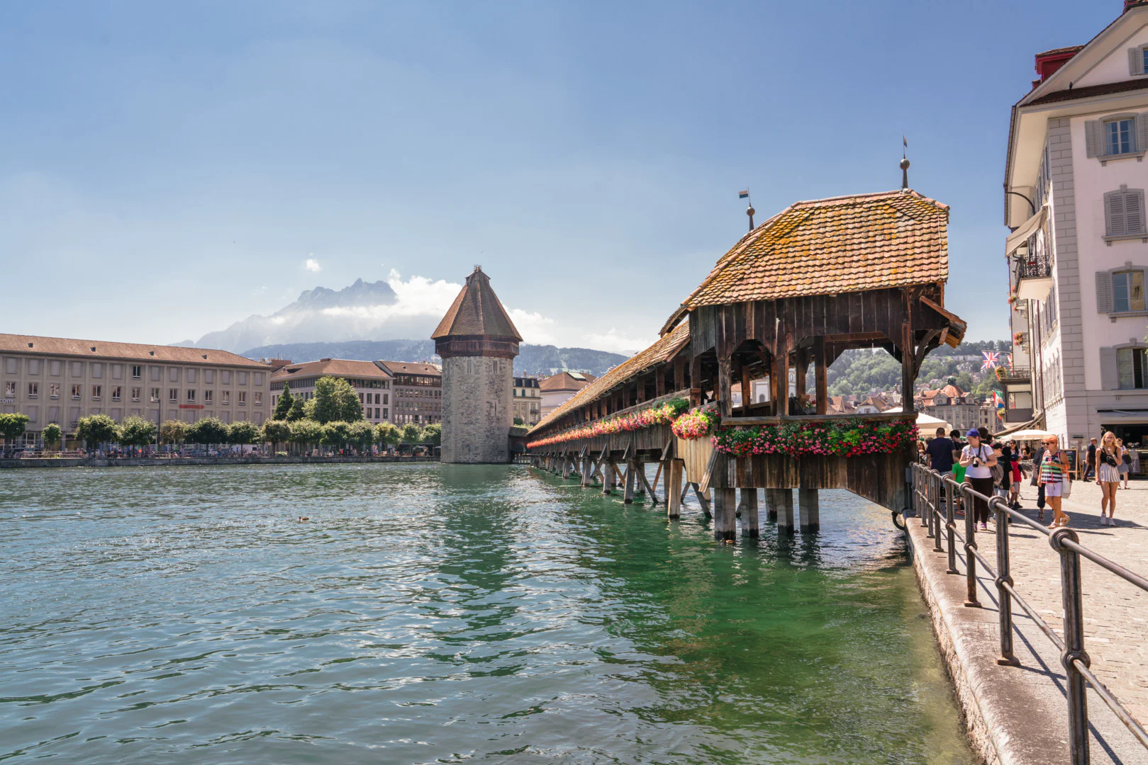 Chapel Bridge in Lucerne over the Reuss River