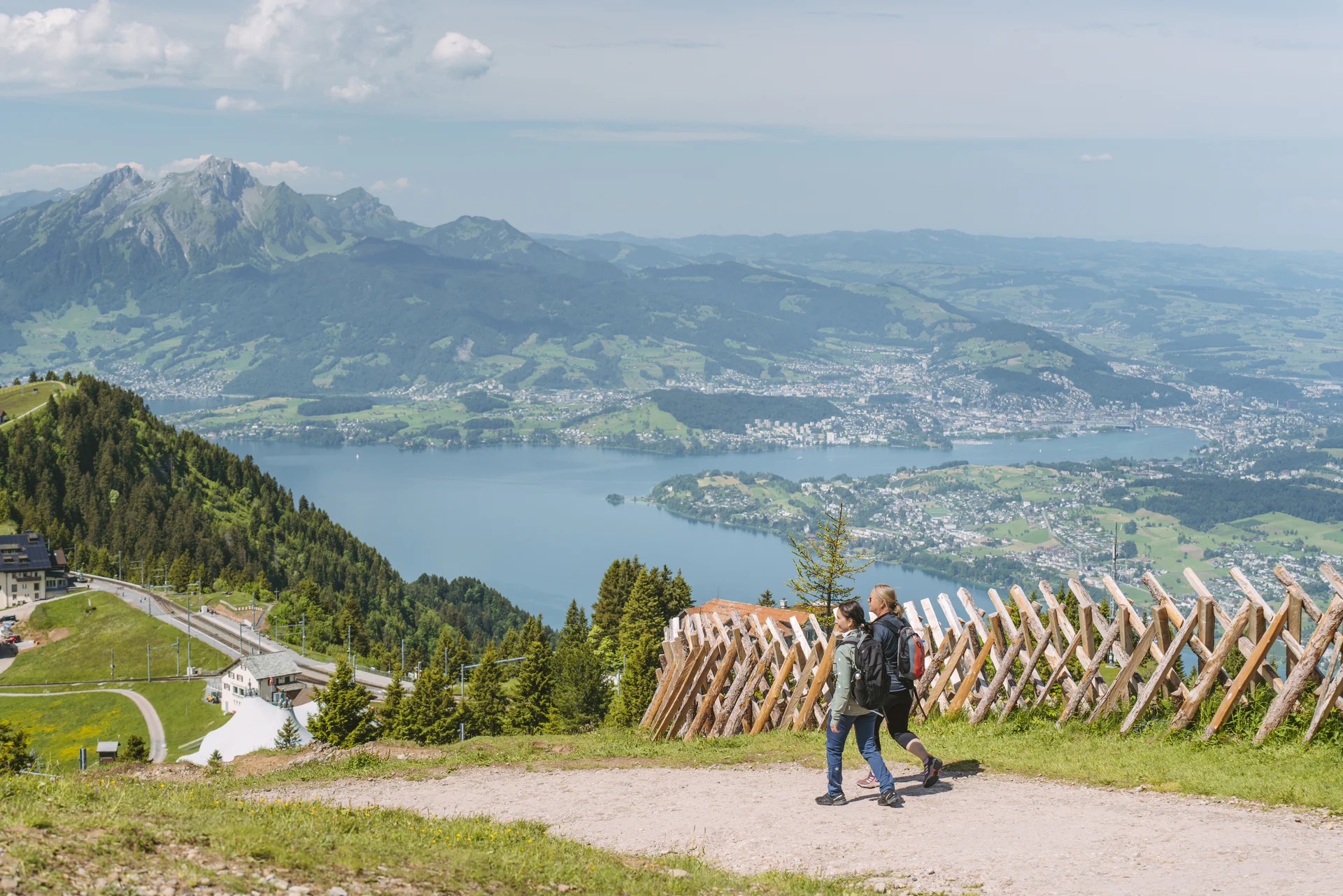 Hiking trails on Mount Rigi