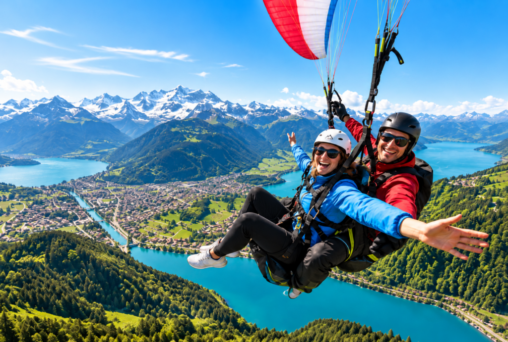 Tandem Paragliding Flight in Interlaken