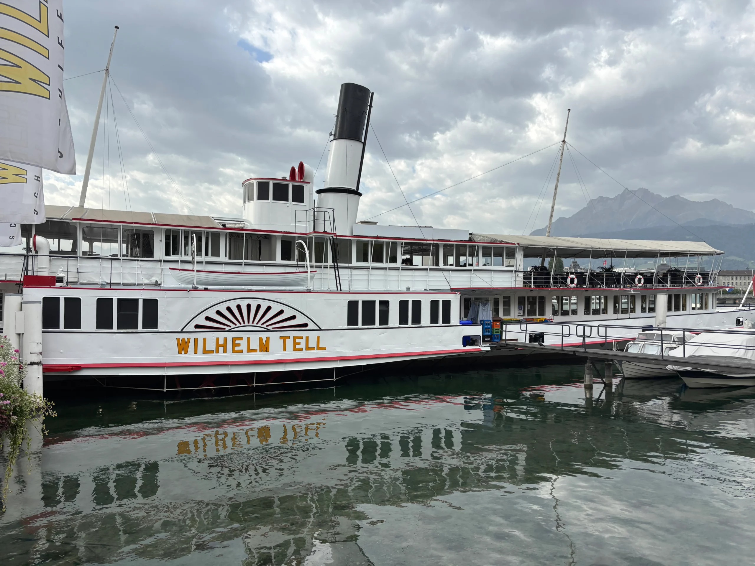 Wilhelm Tell ship restaurant on Lake Lucerne in Lucerne